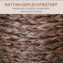 Kattkoja med Kudde Rotting Korg Brun - Beige