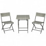 Caféset 2 Fällbara Stolar 1 Fällbord Grå Rotting