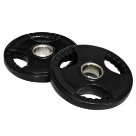 Viktskivor set 2×5 kg – järn med gummibeläggning, Ø24×3,5 cm, 5 cm ...