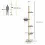 Hög Klösträd Tak Höjd 230 - 250 cm med 4 Våningar Beige