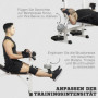 Träningsbänk med viktställ, bröstpress, benpress, armstöd för bicepscurls