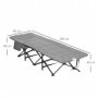 Campingsäng med Mugghållare Vikbar 186 x 68 x 48 cm Svart-Vit