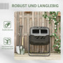 Kompost Låda 160 L Roterande Grön Svart