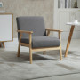 Fåtölj i Scandi Design Grå Träram