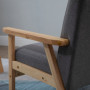 Fåtölj i Scandi Design Grå Träram