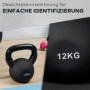 Kettlebell 12 kg med Plastbeläggning Svart