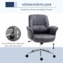 Ergonomisk Kontorsfåtölj Vintage Läder Mörkgrå Multi-Tonal Effekt