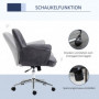 Ergonomisk Kontorsfåtölj Vintage Läder Mörkgrå Multi-Tonal Effekt