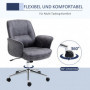 Ergonomisk Kontorsfåtölj Vintage Läder Mörkgrå Multi-Tonal Effekt