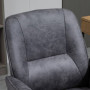 Ergonomisk Kontorsfåtölj Vintage Läder Mörkgrå Multi-Tonal Effekt