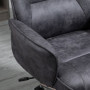 Ergonomisk Kontorsfåtölj Vintage Läder Mörkgrå Multi-Tonal Effekt
