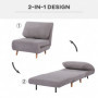 2-i-1 Bäddsoffa Manchester Grå 193 x 82 cm
