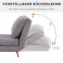 2-i-1 Bäddsoffa Manchester Grå 193 x 82 cm