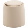 2-i-1 Pall / Sidobord med Förvaring Ø44 x 47,5 cm Sammet Beige