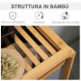 Tvättkorg Bambu 3 Korgar 50 x 32 x 69,7 cm