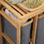 Tvättkorg Bambu 3 Korgar 50 x 32 x 69,7 cm