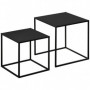 Soffbord Set om 2 Modern Design Svart 40 x 40 x 40 cm