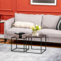 Soffbord Set om 2 Modern Design Svart 40 x 40 x 40 cm