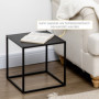 Soffbord Set om 2 Modern Design Svart 40 x 40 x 40 cm