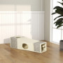 Klöspelare Tunnel med Kattkoja 98 x 30 x 30 cm Brun Beige