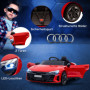 Elbil för Barn Audi Licensierad med Fjärrkontroll Röd