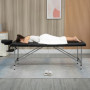 Massagebänk Hopfällbart 186 x 71 x 83 cm Svart Läder
