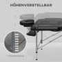 Massagebänk Hopfällbart 186 x 71 x 83 cm Svart Läder