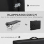 Massagebänk Hopfällbart 186 x 71 x 83 cm Svart Läder
