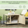 Kattsandlåda & katthus med magnetisk sidodörr 80×48×55 cm eklook sp...
