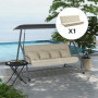 Kuddset För Hammock 170 x 100 cm Beige