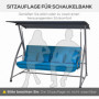 Kuddset För Hammock 170 x 100 cm Blå