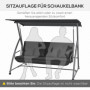 Kuddset För Hammock 170 x 100 cm Mörkgrå