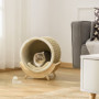 Kattsång med klösbräda, tunnel & kudde 41×38×43 cm – beige / furu /...