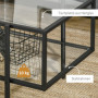 Soffbord Härdat Glasskiva Stålram 100 x 55 x 45,5 cm Svart