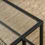Soffbord Härdat Glasskiva Stålram 100 x 55 x 45,5 cm Svart