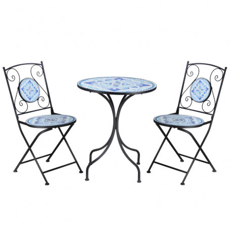 Caféset Bord Ø 61 cm 2 Stolar