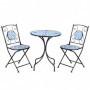 Caféset Bord Ø 61 cm 2 Stolar