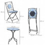 Caféset Bord Ø 61 cm 2 Stolar