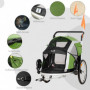 Cykelvagn för Hundar 150 x 82 x 108 cm Grön