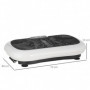 Vibrationsplatta med 99 steg, 2 fitnessband 73 x 40 x 13 cm Vit