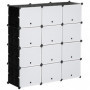 Modulära Hyllsystem x12 kub förvaring 125 x 32 x 125 cm