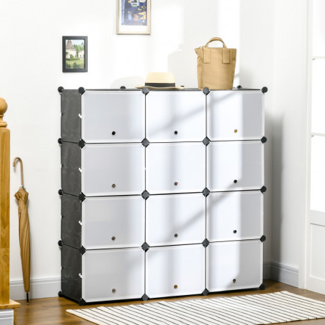Modulära Hyllsystem x12 kub förvaring 125 x 32 x 125 cm