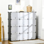 Modulära Hyllsystem x12 kub förvaring 125 x 32 x 125 cm
