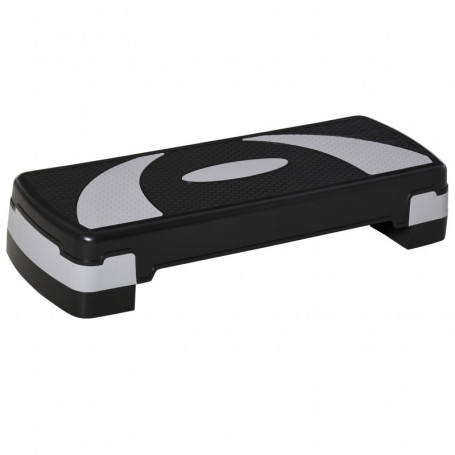 Aerobic Stepper 3-stegs Höjdjusterbar 80 x 31 x 20 cm Svart Grå