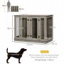 Hundbur Modern Design med Avdelare Låsbar Brun
