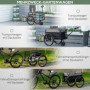 Cykel- och Lastvagn Med Dragstång 130 x 64 x 103 cm
