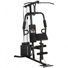 Multigym Kraftstation – 45 kg Viktmagasin, Lat Pulldown, Bröstpress...