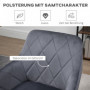 Sammet Fåtölj Alla Rum Retrodesign Grå