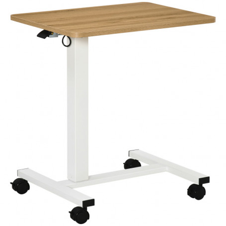 Laptopbord Sitt- och Stå Justerbar Höjdled med Hjul 65 x 48 x 68-110 cm