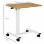 Laptopbord Sitt- och Stå Justerbar Höjdled med Hjul 65 x 48 x 68-110 cm